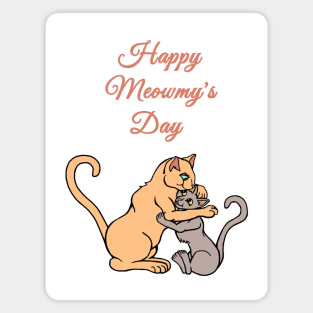 Happy Meowmy's Day Cats Magnet